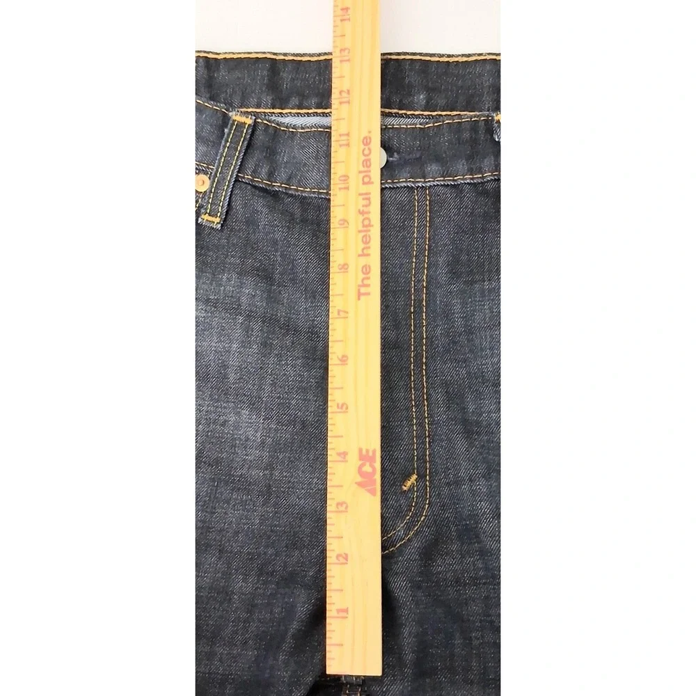 Levi's 513 Jeans Men's Size 36x32 Dark Wash Denim Pockets Zip Pre-owned